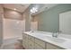 Spacious bathroom featuring double vanity, a soaking tub and glass shower at 1962 Briar Chapel Pkwy, Chapel Hill, NC 27516