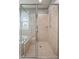 Bright bathroom with tiled shower, glass door, and window, offering a modern and luxurious bathing experience at 1962 Briar Chapel Pkwy, Chapel Hill, NC 27516