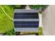 Close up aerial view of gray rooftop solar panels at 1962 Briar Chapel Pkwy, Chapel Hill, NC 27516