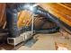 Functional attic space showing the home's HVAC system and ductwork, essential for climate control and air quality at 200 Holly Branch Dr, Holly Springs, NC 27540