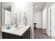 Bathroom vanity with modern faucet and decor at 202 E Painted Way, Clayton, NC 27527