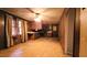 Kitchen with a window, ceiling fan, and ample counter space at 2100 N Webb St, Selma, NC 27576