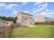 Backyard with a well-maintained lawn, enclosed by a wooden fence for added privacy and security at 2309 King Malcolm Ln, Zebulon, NC 27597