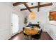 Charming dining room featuring a unique light fixture and wooden table at 238 Lynchwick Ln, Durham, NC 27703