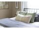 Comfortable bedroom featuring decorative pillows, creating a cozy and inviting atmosphere for relaxation and rest at 2423 Farthing St, Durham, NC 27704