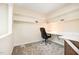 Functional home office with built-in desk and shelving at 384 Lyndfield Cl W, Pittsboro, NC 27312