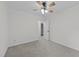 Bright bedroom with neutral carpet and ceiling fan at 412 Hay River St, Garner, NC 27529