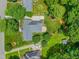 Aerial view of the property showcasing the house layout, landscaping, and large backyard at 417 N Gurney St, Burlington, NC 27215