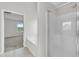 Bathroom featuring a bathtub, glass enclosed shower, and a vanity at 503 Bellmeade Bay Dr, Durham, NC 27703