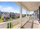 Balcony view showcases the neighborhood, offering a serene spot to enjoy the surroundings at 627 Georgias Landing Pkwy, Raleigh, NC 27603