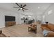 Spacious open-concept layout with living, kitchen, and dining areas, perfect for entertaining at 627 Georgias Landing Pkwy, Raleigh, NC 27603