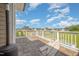 Enjoy outdoor living on this deck overlooking a well maintained yard, complete with a pool at 656 Atkins Rd, Fuquay Varina, NC 27526