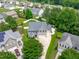Aerial view of house with a long driveway at 760 Stackhurst Way, Wake Forest, NC 27587