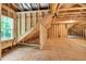 Spacious unfinished attic stairs area perfect for storage or conversion to living space at 8226 Mcarthur Park Dr, Efland, NC 27243