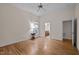 Bedroom featuring hardwood floors and an adjoining bathroom at 1040 Bellenden Dr, Durham, NC 27713