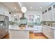 Modern kitchen features white cabinets, stainless steel appliances, and a center island at 1104 Englewood Ave, Durham, NC 27701