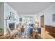 Bright living room with fireplace and hardwood floors at 1104 Englewood Ave, Durham, NC 27701