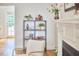 Modern shelf and fireplace in living room at 1104 Englewood Ave, Durham, NC 27701