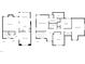 Detailed floor plan showcasing the layout of a spacious two-story house with multiple rooms at 1201 Dagmar Ln, Wake Forest, NC 27587