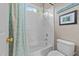 Bathroom featuring a shower and toilet at 124 Kingsport Rd, Holly Springs, NC 27540