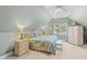 Bedroom featuring lamps, ceiling fan, window, and furniture at 124 Kingsport Rd, Holly Springs, NC 27540