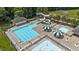 Community pools showcasing a splash area, slide, and lap lanes at 124 Kingsport Rd, Holly Springs, NC 27540