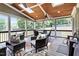 Relaxing screened porch with comfortable seating and outdoor furniture, perfect for enjoying the outdoors in comfort at 150 Saint Mellion St, Raleigh, NC 27603