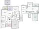 Detailed floorplan showcases the home's layout, including multiple bedrooms, living spaces, and garage at 153 W Beech Slope Ct, Chapel Hill, NC 27517