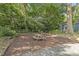Backyard offers a picnic table, gardening area, and mature trees at 1916 Hart St, Durham, NC 27703