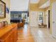 Bright foyer featuring tile and wood floors, with a view into the living room and ample natural light at 224 Kirkwood Dr, Chapel Hill, NC 27514