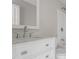 Clean bathroom with a white vanity, marble countertop, and a shower-tub combination at 2702 Red Valley Dr, Rougemont, NC 27572