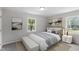 Comfortable bedroom with natural light, neutral decor, and hardwood floors provides a relaxing retreat at 2702 Red Valley Dr, Rougemont, NC 27572