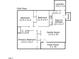 Detailed floor plan highlighting the layout and dimensions of the property at 2702 Red Valley Dr, Rougemont, NC 27572