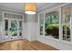 Cozy breakfast nook with large windows and a view of the outdoors at 300 Oak Ridge Dr, Hillsborough, NC 27278