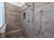 Detailed tile shower with built-in bench and shower head at 300 Oak Ridge Dr, Hillsborough, NC 27278