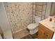 Bathroom featuring a shower/tub with chrome organizer, toilet and vanity at 3145 Pier Pointe Dr, Creedmoor, NC 27522