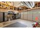Spacious garage with ample storage and a work area, great for projects and organization at 3217 Ranbir Dr, Durham, NC 27713