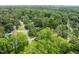 Idyllic neighborhood view, framed by verdant treetops, and the city skyline in the distance at 3516 Swift Dr, Raleigh, NC 27606