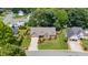 Beautiful aerial view of the home with mature trees and landscaping at this attractive property at 412 Whitt Ave, Burlington, NC 27215