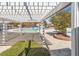 A pool area featuring a pergola and a slide at 500 Weaver Mine Trl, Chapel Hill, NC 27517
