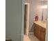 Bathroom featuring a granite countertop, undermount sink, and wood cabinets at 5500 Fortunes Ridge Dr # 94C, Durham, NC 27713