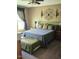 Comfortable bedroom with a plush bed, decorative pillows, and ambient lighting for a relaxing atmosphere at 56 Sugarhill Dr, Zebulon, NC 27597