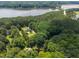 Lush aerial view of a lakeside community at 6001 Waters Way Dr, Raleigh, NC 27606