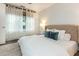 Inviting bedroom with plush bedding, serene natural light, and hardwood flooring at 618 N Boylan Ave # 520, Raleigh, NC 27603