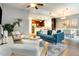 Open living space with modern furnishings and view of the kitchen and dining area at 618 N Boylan Ave # 520, Raleigh, NC 27603