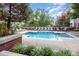 Inviting pool surrounded by comfortable lounge seating and lush landscaping for a relaxing outdoor experience at 618 N Boylan Ave # 520, Raleigh, NC 27603