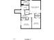 Second floor plan highlighting bedroom layout, dimensions, and the locations of closets and bathrooms at 6701 Winding Trail Trl, Raleigh, NC 27612