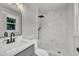 Bathroom with walk-in shower and modern fixtures at 802 Creech Church Rd, Kenly, NC 27542