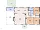 Detailed floor plan showcasing the layout, including the kitchen, bedrooms, and living spaces at 802 Creech Church Rd, Kenly, NC 27542