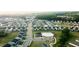 Extensive aerial shot of a suburban community featuring homes and a pool area at 1108 Matterhorn Dr, Fuquay Varina, NC 27526